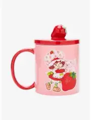 Strawberry Shortcake Strawberry & Custard Glass Cup with lid