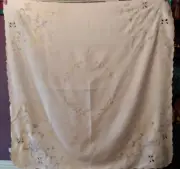 Lenox Tablecloth 50 Inches Square Flowers Butterflies Spring Easter
