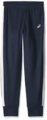 ASICS 302747 Unisex-Child Jr. Lani Pant, Navy/White Size Large