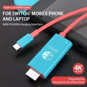 HDMI Cable for Nintendo Switch OLED USB Type C to HDMI 4K HD Screen Length 78 in