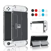 Protective Case for Nintendo Switch OLED Model 2021, Crystal Case with Flip S...