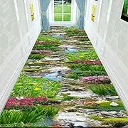 Non-Slip Hallway Runner Rug with Backing, Classic Carpet for Corridor Kitchen Stairs, Multiple Sizes Available,1m x 5m