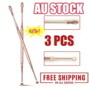 3Pcs Dual Head Spring Ear Cleaner Stainless Steel Ear Wax Removal Tool AU STOOD