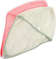 Water-Absorption Hair Wrap Head Towels 2pcs Soft Hair Towels for Fast Drying for Hotel Travel Use