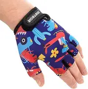 [Meteor] Kid Cycling Gloves With Short Half Fingers Fastened Children Kid Child Bike Safety Accessories Hand Protect