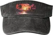 [RLDOBOFE] Sun Visor Hat Adjustable Empty Top Baseball Cap Colorful tropical sunset Sun Hats for Women Men Sports Hats Summer Beach Cap