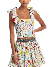 Alice and Olivia Clara Shoulder Bow Bustier Top