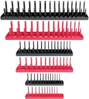 B&C Home Goods Socket Organizers - 6 Piece SAE & Metric Tray Socket Holder