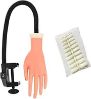 HONMEET 1 Set Flexible Fake Hand Model with Practice Nails for Manicure Training Lightweight Nail Art Accessories for Beginners and Professionals