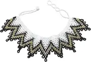[HENGYID] Multicolor African Necklace| African Jewelry| Zulu Beaded Bib Necklace| South African Statement Necklace| Maasai Necklace| Sister Gifts| color E