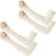 [HieoAnir] Sun Protection Arm Sleeves with Thumb Hole, Ice Cooling Compression Arm Sleeves Long Women