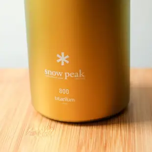 【野口家】現貨 Snow Peak 雪峰 800ml 鈦金屬瓶 鈦 水壺 水瓶 保溫瓶 TW-800-YL 絕版品