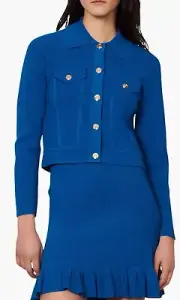 Sandro Paris Paco Cardigan and Skirt Royal Blue Small / 1 Brand New!