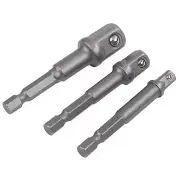 Draper Power Tool Socket Adaptor Set 1/4" Hex. x 1/4" 3/8" & 1/2"D 00005