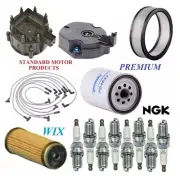 Tune Up Kit Air Oil Fuel Filters Cap Wire Spark Plugs For GMC C3500 V8 5.0L 1986