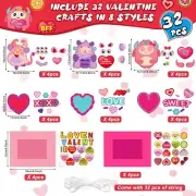 Valentines Crafts Kits Kids, Tatuo Paper Crafts, Cards Party Decor 32 Pieces