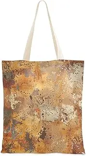 [Yoogain] customizable Vintage Abstract Messy Rust Painting Tote Bag Vintage Abstract Messy Rust Painting Tote Bag With Pockets for Women Work Canvas Reusable Grocery Bags, Vintage Abstract Messy Rust