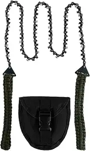 [-] Pocket Chainsaw 36 inch 48 Teeth/16 Teeth Camping Chain Saws with Paracord Handle Folding Hand Chain Saw Portable Handheld Survival Chain Saw for Wood Cutting Camping Hiking [-]