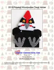 Pileated Woodpecker Treat Holder- Plastic Canvas Pattern or Kit