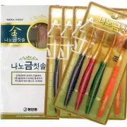 Korean Nano Gold Toothbrush Gold Coated Nano Vitality Brush 16pcs