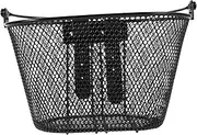 TOGEVAL Bicycle Basket Metal Wire Mesh Front Storage Basket with Carrying Handle for Boys for Bikes and Scooters Convenient Cargo for Family Activities
