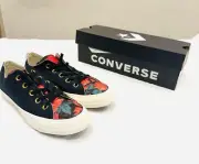 CONVERSE, CTAS OX, 561663F, BLACK/ CHERRY RED/EGRET, WOMENS 5