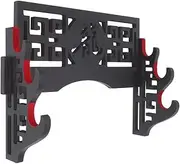 KUNLONGSKY Velvet Protect Sword Wall Mount Sword Holder Display Stand with Felt Strips for Katana Wakizashi (3 Tier Dragon), Black