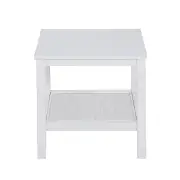 Jasmine Coffee Side Table Laptop Desk Bedside Sofa End Tables Mindi Wood - White