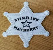 Mayberry RFD Sheriff Star 4 inch tall Patch Cosplay Costume