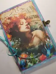 Junk Journal Booklet "MERMAID", Ocean, Sea, Marine, Pockets, Cards, Ephemera +