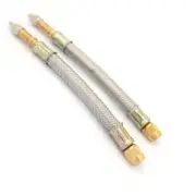 2PCS 6"/152mm Flexible Tyre Valve Stem Extension Adaptors Stainless Steel Dua...