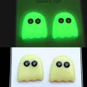 Glow in the dark Ghost stud earrings | Polymer Clay |White Ghost studs|Halloween