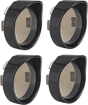NTHREEAUTO 4PCS Bullet Smoked Turn Signals Lens Cover with Black Visors Bezels Compatible with Harley Dyna Sportster Softail Street Glide Road King