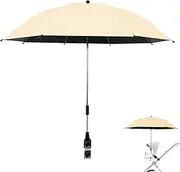 Kids Stroller Parasol, Foldable Wheelchair Umbrella with Clamp, 22.05x2.76x2.76 Inches, Portable Pushchair Attachment for Outdoor Travel, Sun Protection, and Activities