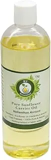 R V Essential Pure Sunflower Carrier Oil 100ml- Helianthus Annuus (100% Pure and Natural Cold Pressed)