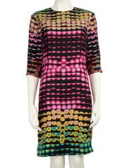 Silk Polkadot Knee-Length Dress