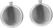 Cabilock 2pcs Insulated Bottle Double Walled Classic Hip Flask Flask for Drinking Whiskey Mini Stainless Steel for Men
