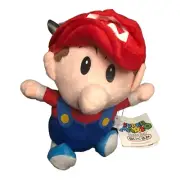 Baby Mario Super Mario Bros Sanei Nintendo Plush 6" Stuffed Window Toy Doll New