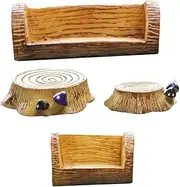 Sosoport Micro Landscape Stool Stool Stump Model Set Resin Stump Ornament for Home Decor