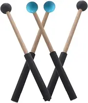 Yardwe 2Pairs Tongue Drum Mallets with Ergonomic Handle Durable Percussion Instrument Accessories Xylophone Mallets for Music Lovers Birthday present