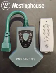 NEW Westinghouse Wireless Outdoor 3 Outlet Remote Control with Timer Function