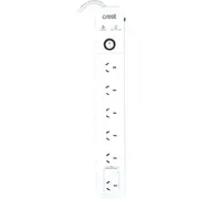 Crest Surge Power board 6 Sockets Master Switch 1.2M