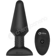 B-vibe Rimming Plug XL 6.6&quot; Black Rotating Beads Rimming Sensation R/C Butt Plug