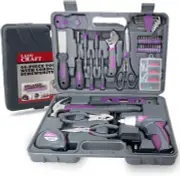 44PCS 4V Cordless Screwdriver Tool Kit Set Pink Color Tools Lady Tools Kit Home