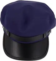 [Healeved] Flat Top Beret Hat: British Style Newsboy Cap - Unisex Vintage Pu Sailor Cap for Women Men Daily Wear Spring Summer Accessories