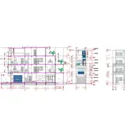 4-Story House CAD Plans - 3.9m x 17.2m Floor Plan, Elevation & Cross-Sections!