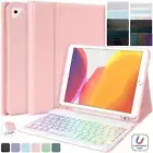 For iPad 10.2" 7th 8th 9th Gen Bluetooth Backlit Touchpad Keyboard Case Cover
