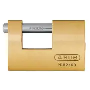 ABUS Mechanical 82/90mm Monoblock Brass Shutter Padlock Keyed Alike 8523 ABUKA1