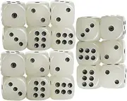 Abaodam 18pcs Luminous Sided Dice for Math Teaching Glow Dark Acrylic Board Game Dice for Classroom Activities and Fun Games