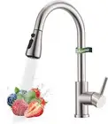 Kitchen Faucets, Kitchen Sink Faucet with Pull down Sprayer Brushed Nickel Stain